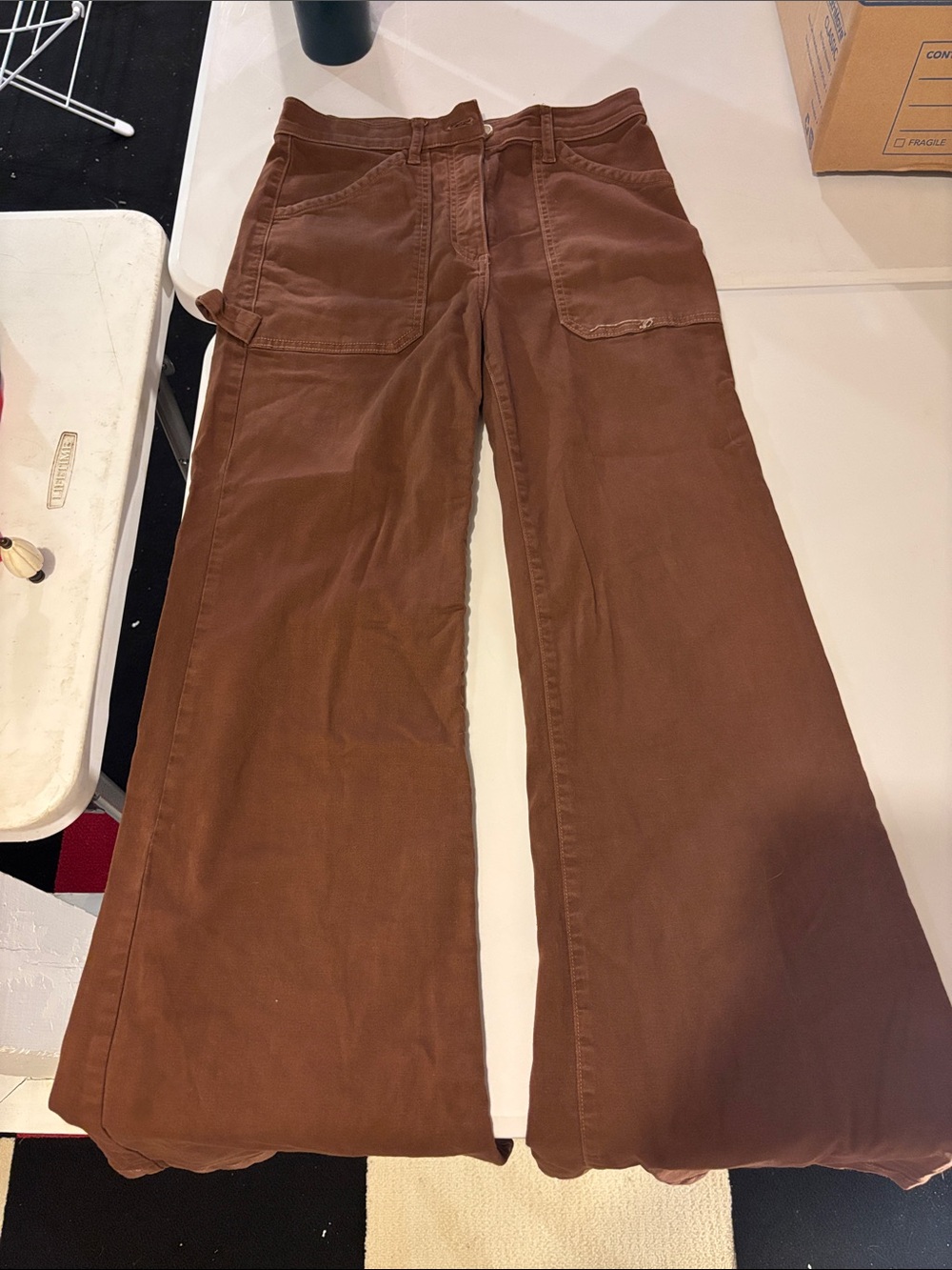Women’s Wide-Leg Carpenter Jeans - Brown